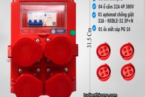 hộp nguồn 4 ổ cắm 32A