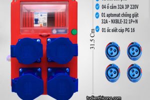 hộp nguồn thi công1 pha 32A